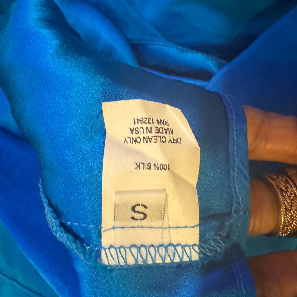 Amanda Uprichard Blue Silk Maxi Dress - Size S - Picture 10 of 14